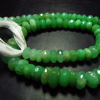 15 inches - Full Strand - Gorgeous High Quality - Green - CRYSOPHRASE - Micro Faceted Rondell Beads size 7 - 6 mm approx